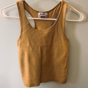 Cropped Racer Back Tank.